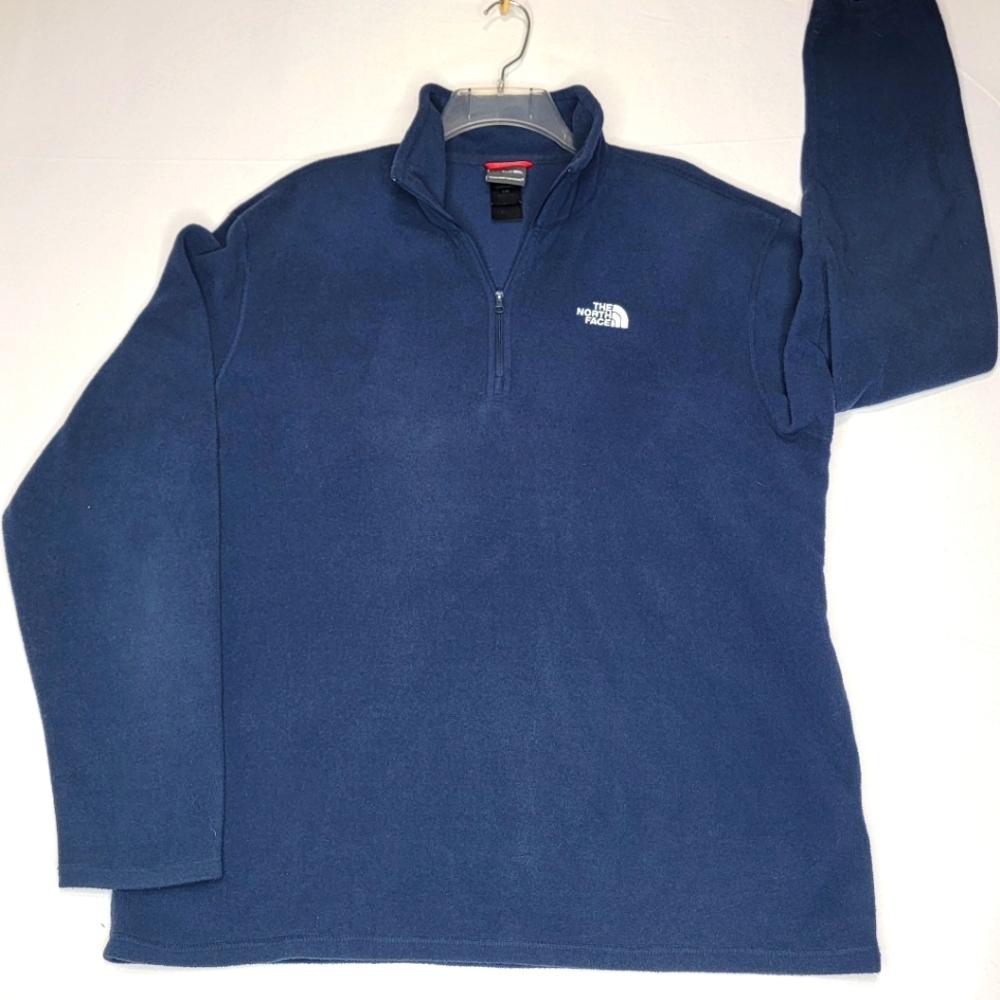 The North Face Fleece 1/4 Zip Jacket‎ Blue Size L #409